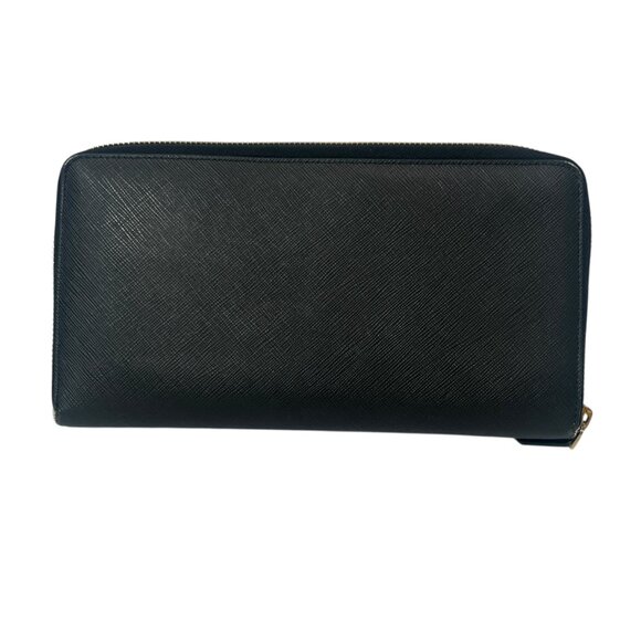 $490 Givenchy Black Saffiano Leather Rottweiler Zip Around Wallet Unisex - Picture 6 of 15